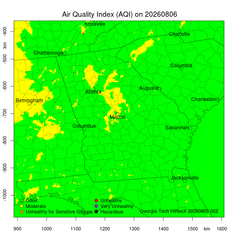 Daily Air Quality Forecast Map Not Found