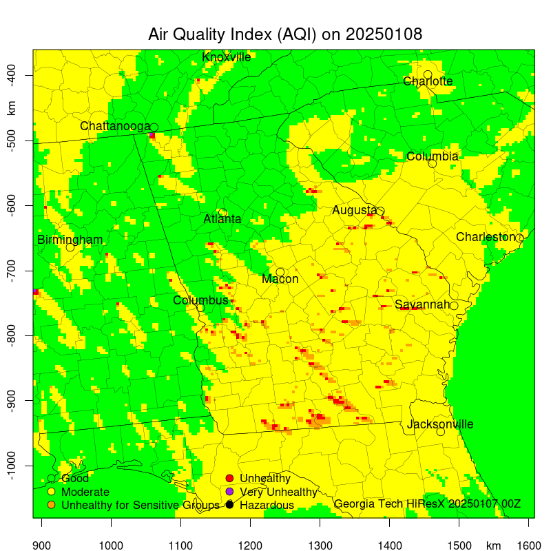 Daily Air Quality Forecast Map Not Found