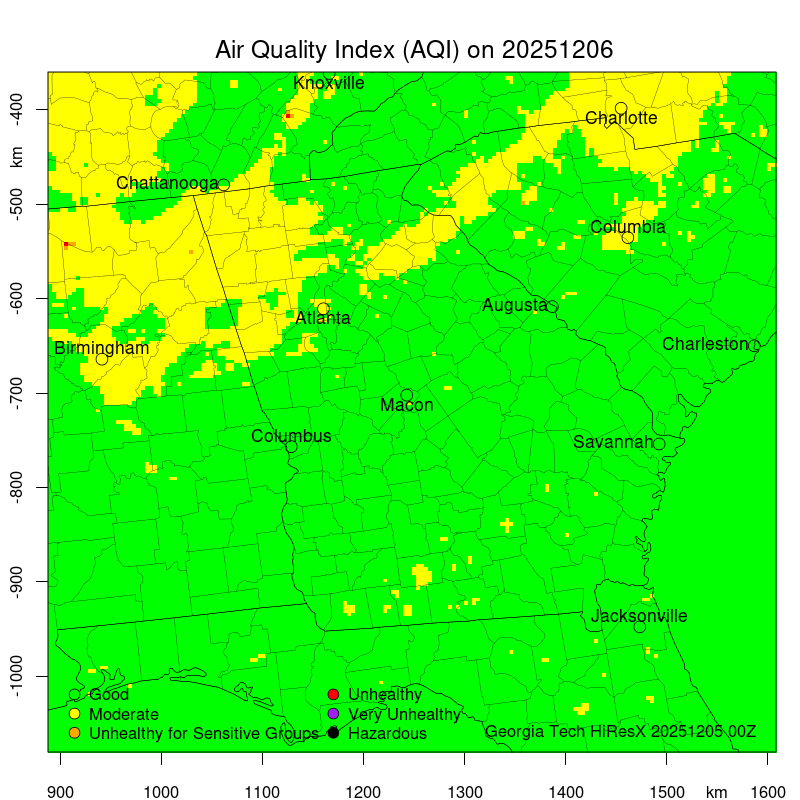 Daily Air Quality Forecast Map Not Found