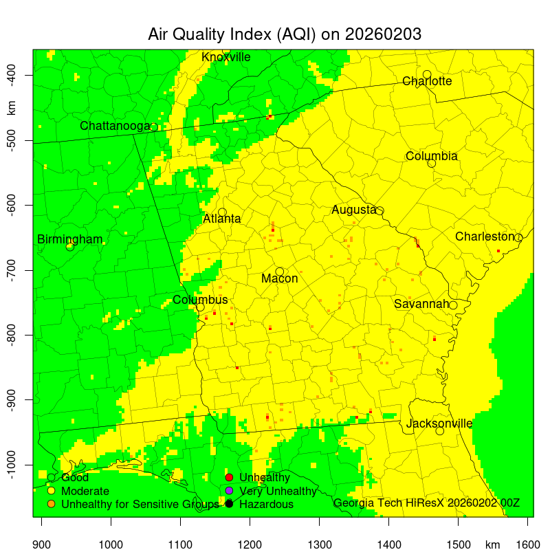 Daily Air Quality Forecast Map Not Found