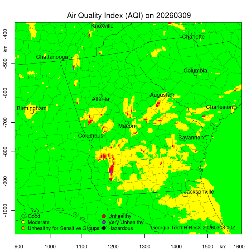 Daily Air Quality Forecast Map Not Found