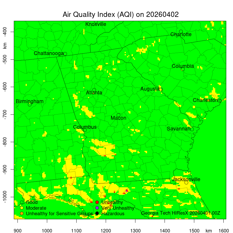 Daily Air Quality Forecast Map Not Found