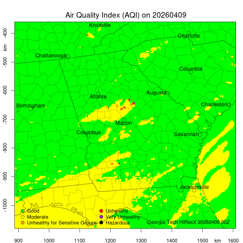 Daily Air Quality Forecast Map Not Found
