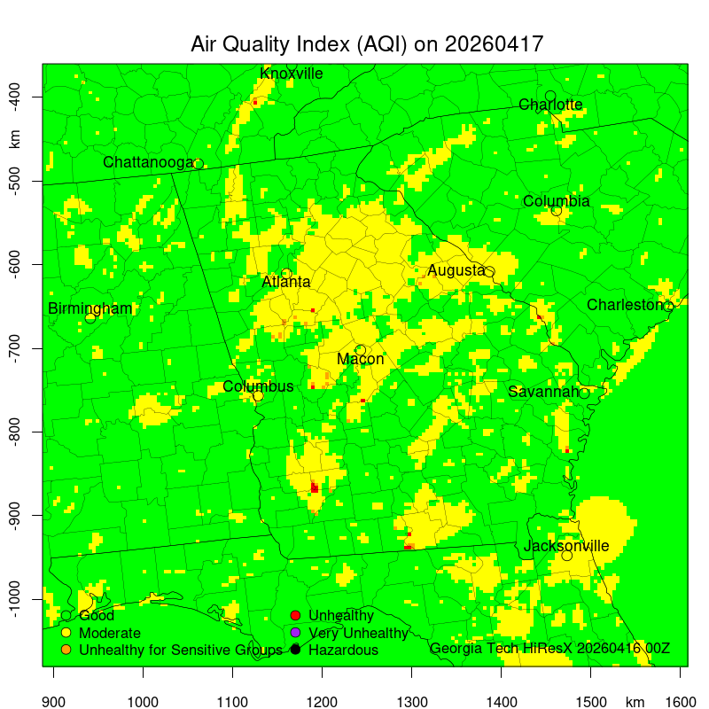 Daily Air Quality Forecast Map Not Found