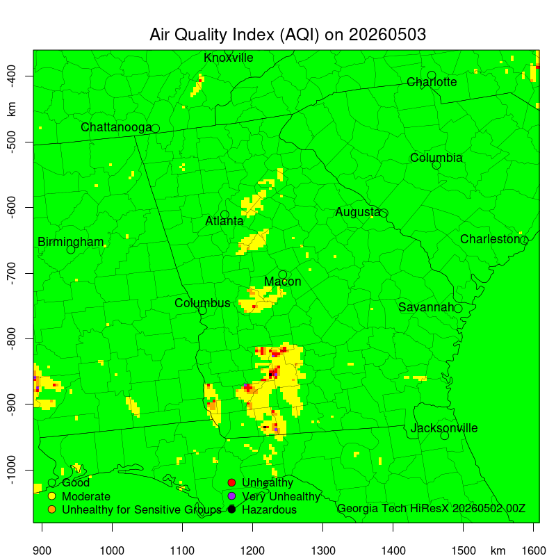 Daily Air Quality Forecast Map Not Found