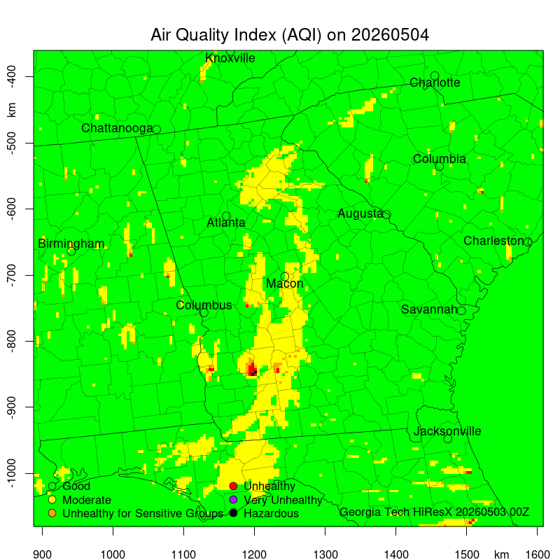 Daily Air Quality Forecast Map Not Found