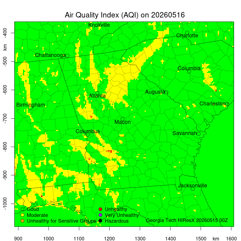Daily Air Quality Forecast Map Not Found