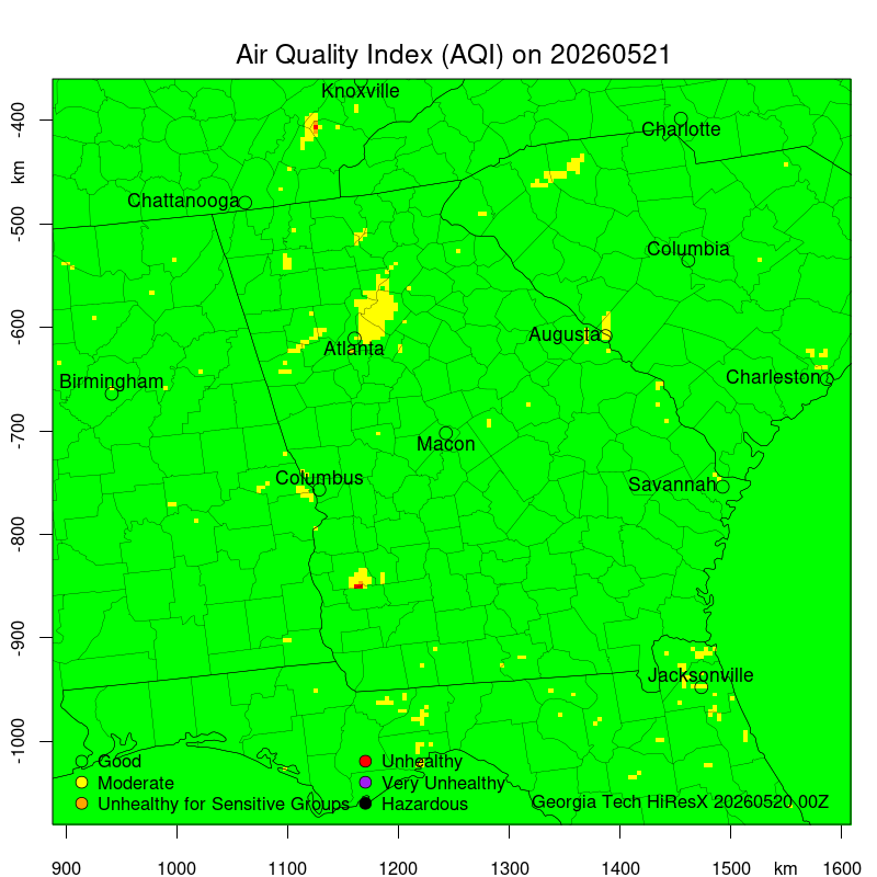 Daily Air Quality Forecast Map Not Found
