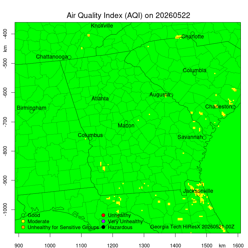 Daily Air Quality Forecast Map Not Found