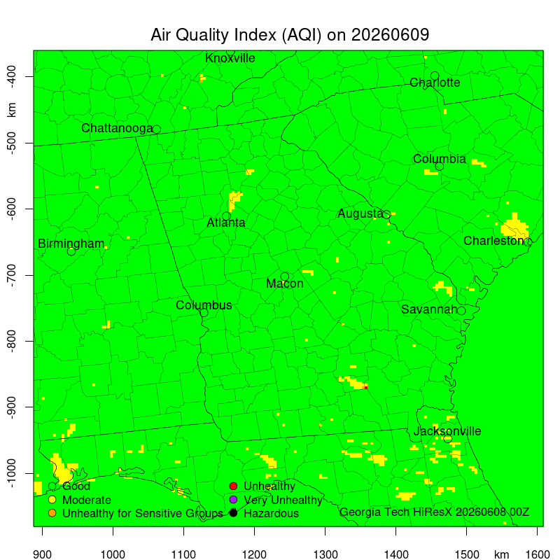 Daily Air Quality Forecast Map Not Found
