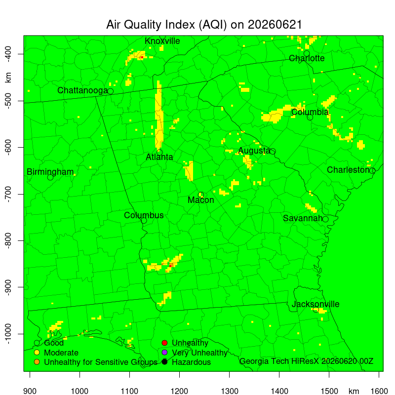 Daily Air Quality Forecast Map Not Found