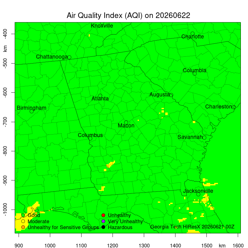 Daily Air Quality Forecast Map Not Found