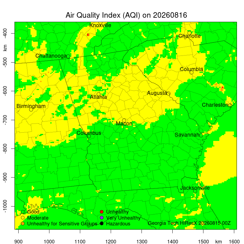 Daily Air Quality Forecast Map Not Found