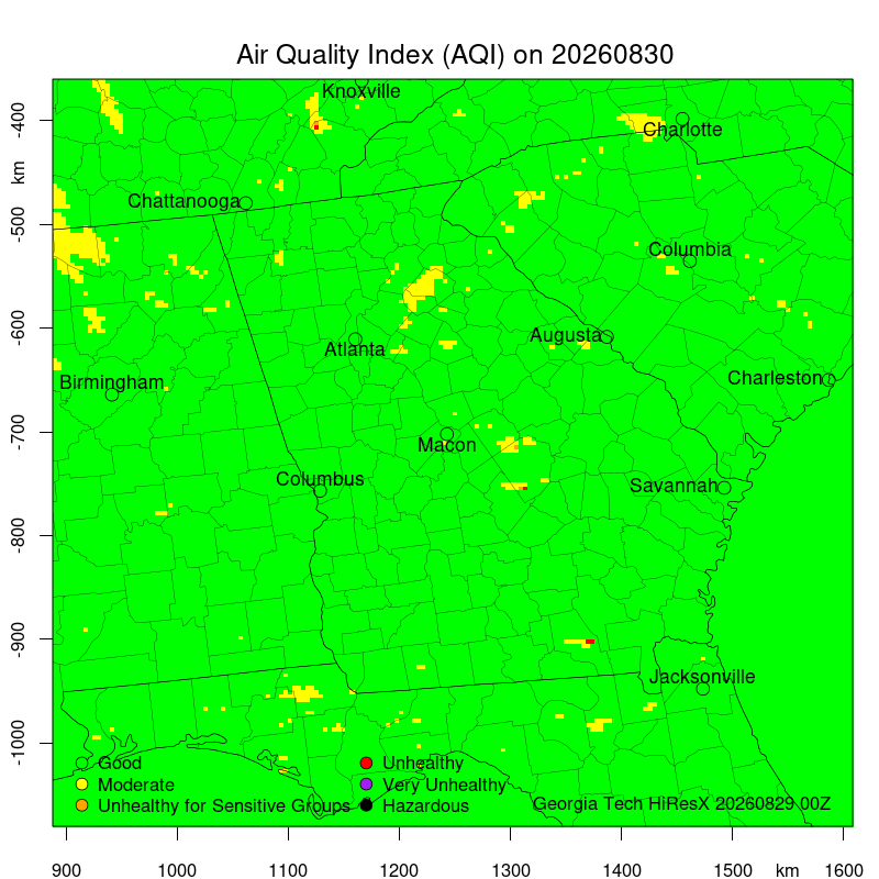 Daily Air Quality Forecast Map Not Found