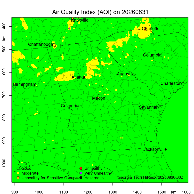 Daily Air Quality Forecast Map Not Found