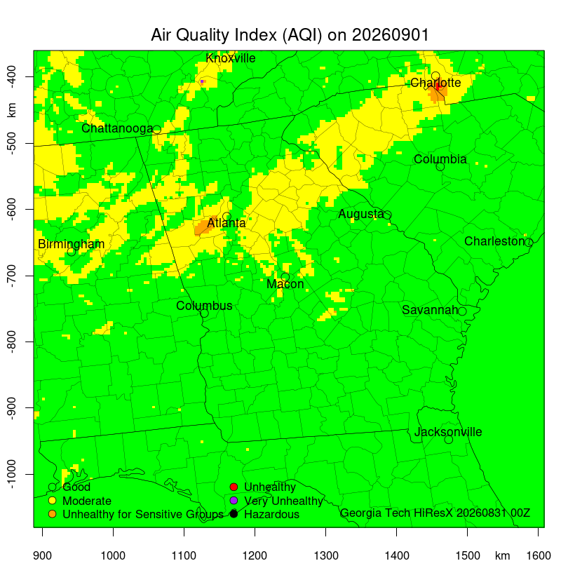 Daily Air Quality Forecast Map Not Found