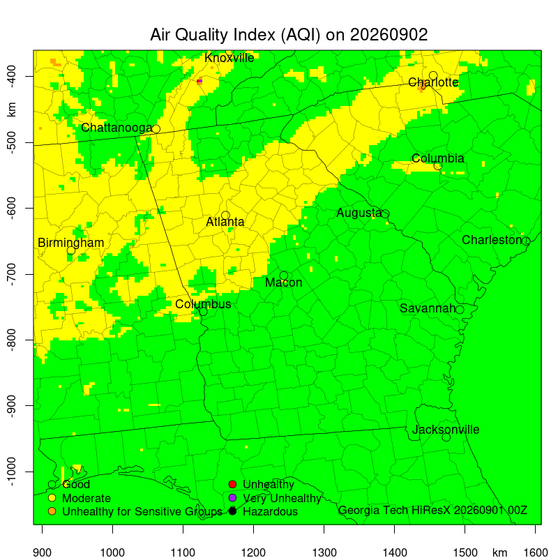 Daily Air Quality Forecast Map Not Found