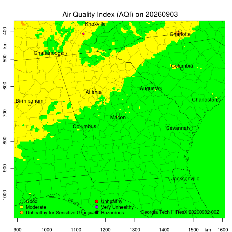 Daily Air Quality Forecast Map Not Found