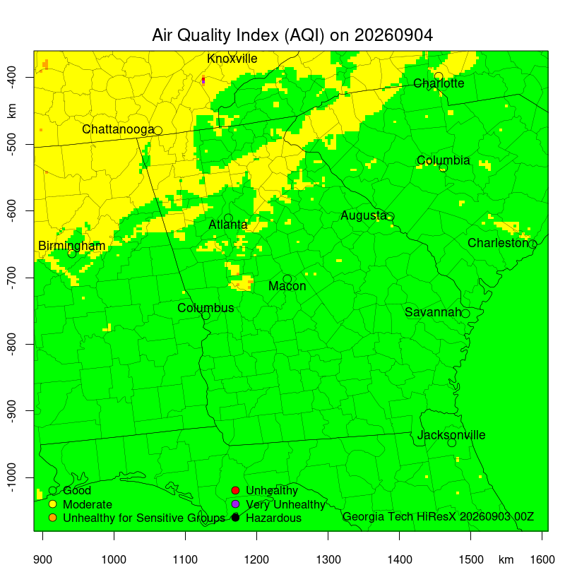 Daily Air Quality Forecast Map Not Found