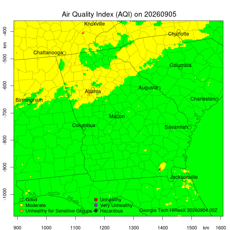 Daily Air Quality Forecast Map Not Found