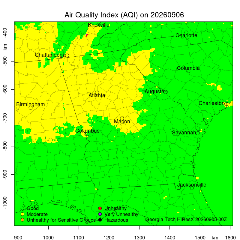 Daily Air Quality Forecast Map Not Found