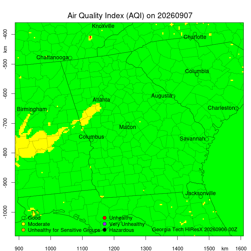 Daily Air Quality Forecast Map Not Found