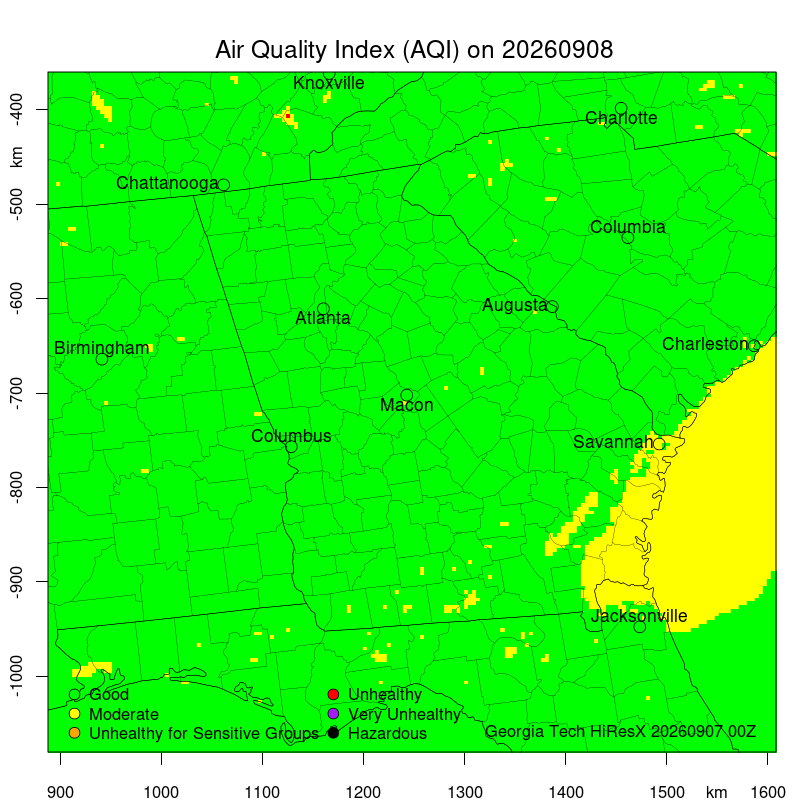 Daily Air Quality Forecast Map Not Found