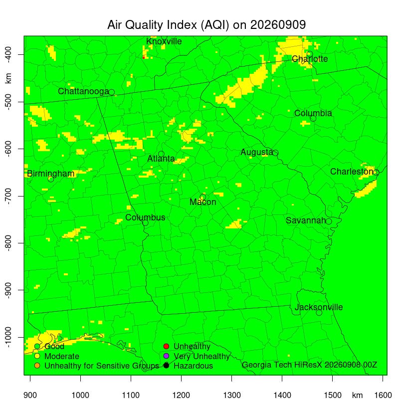Daily Air Quality Forecast Map Not Found