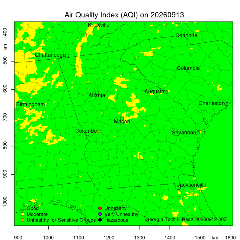 Daily Air Quality Forecast Map Not Found