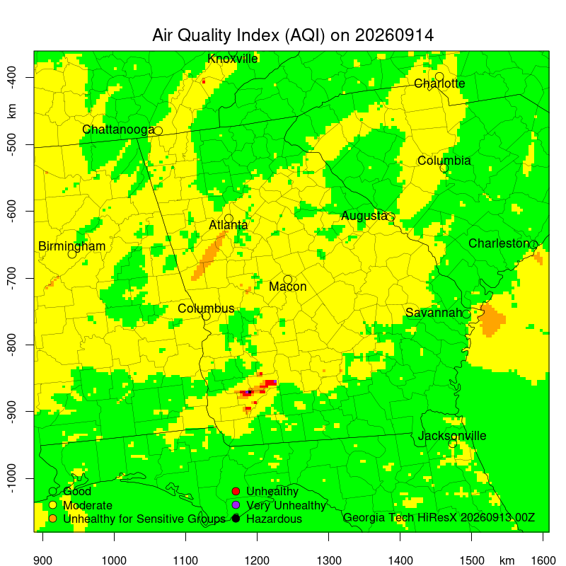 Daily Air Quality Forecast Map Not Found