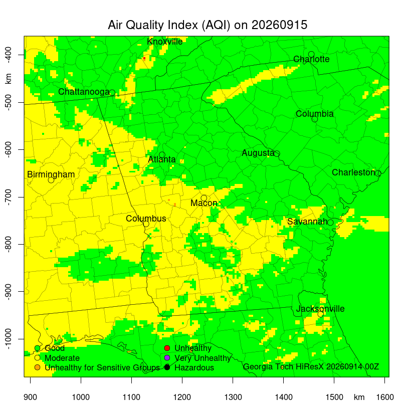 Daily Air Quality Forecast Map Not Found