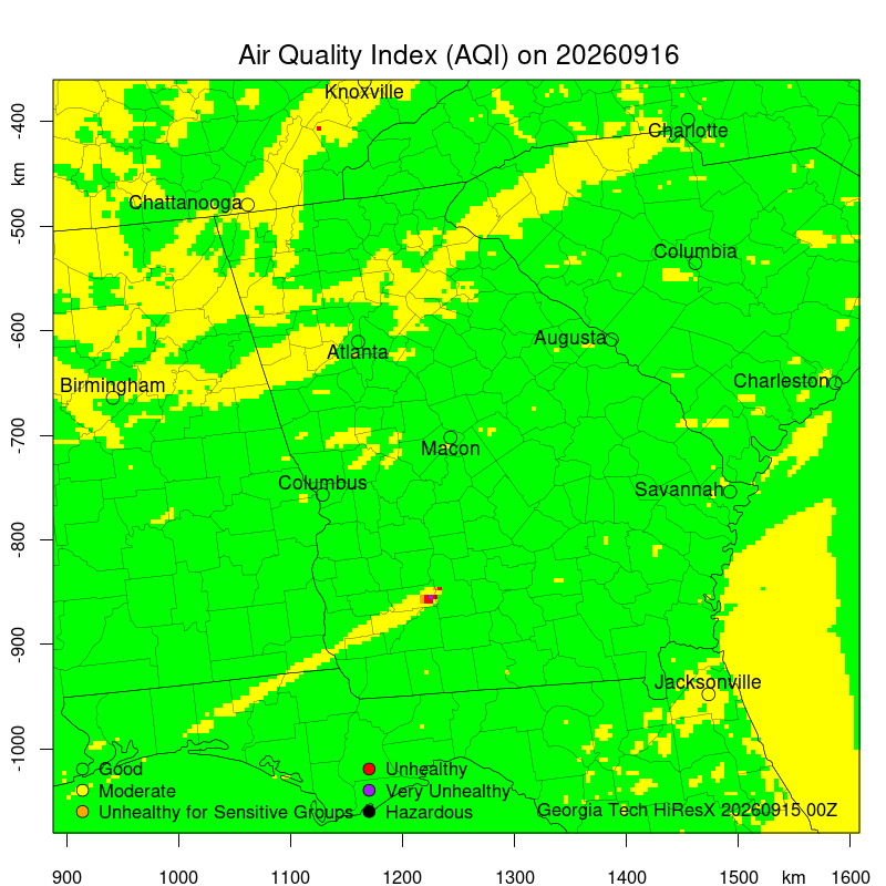 Daily Air Quality Forecast Map Not Found