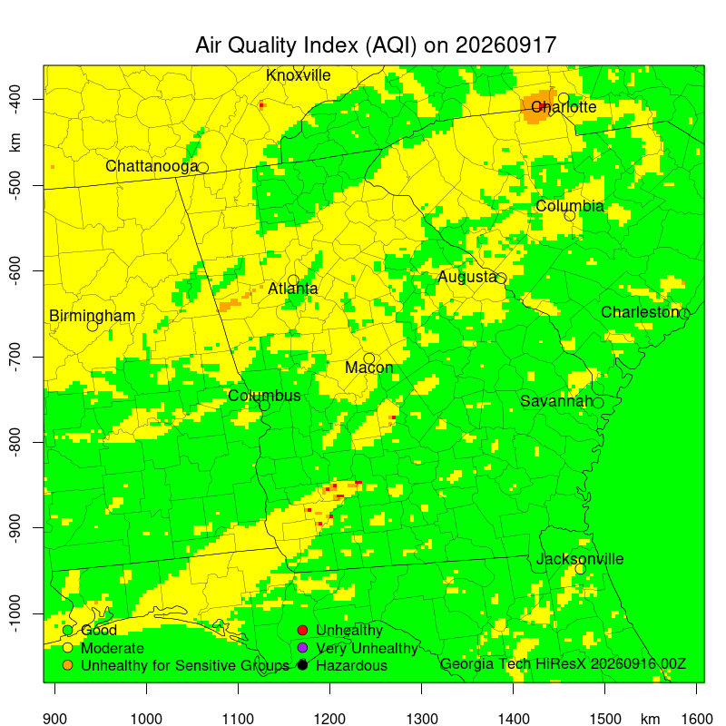Daily Air Quality Forecast Map Not Found
