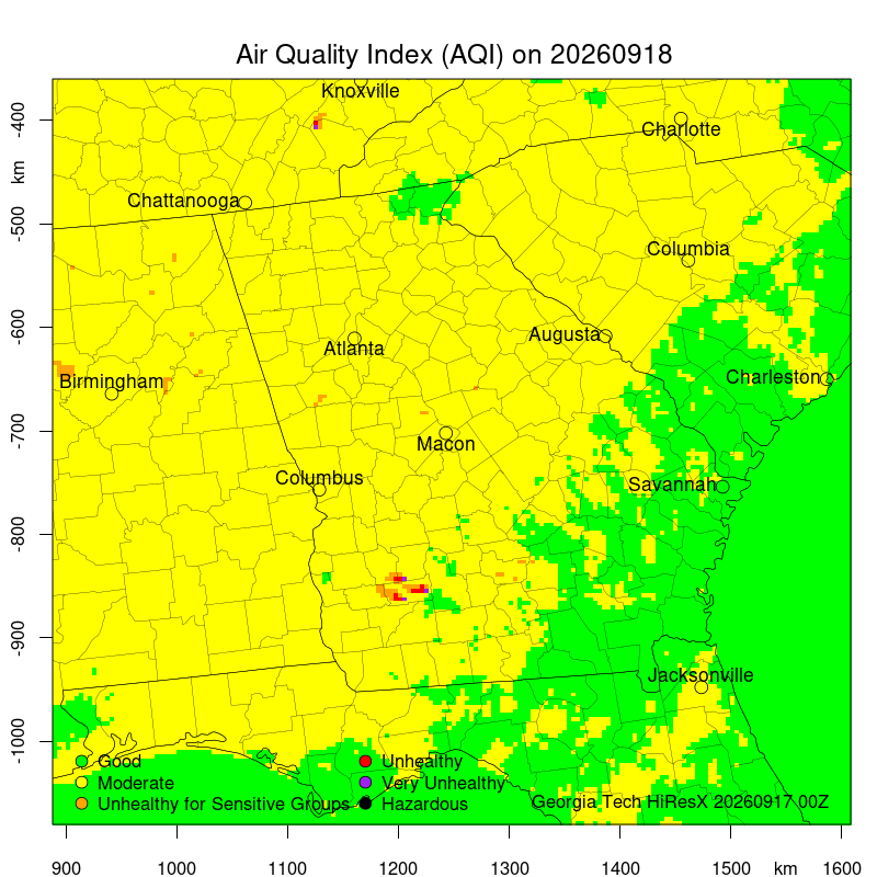 Daily Air Quality Forecast Map Not Found