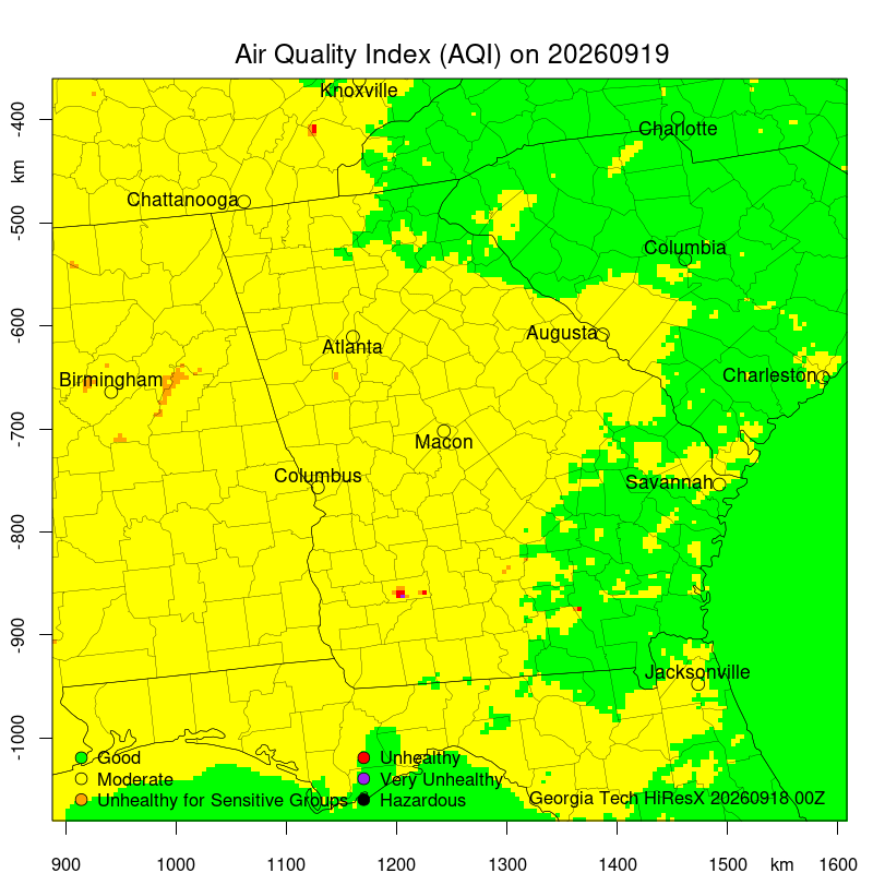 Daily Air Quality Forecast Map Not Found