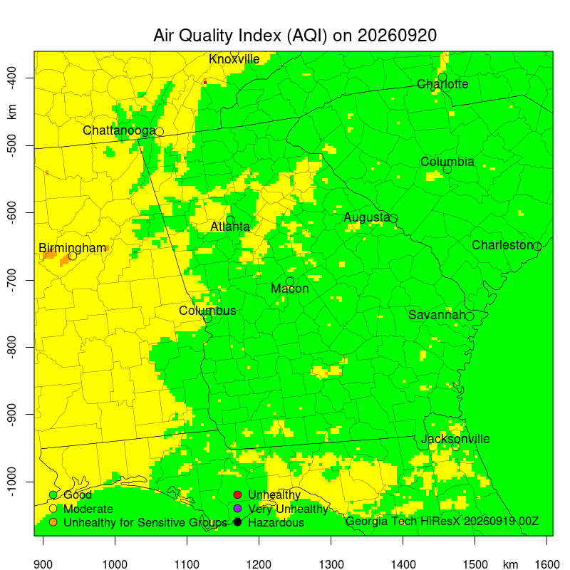 Daily Air Quality Forecast Map Not Found
