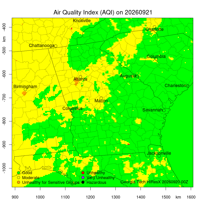 Daily Air Quality Forecast Map Not Found
