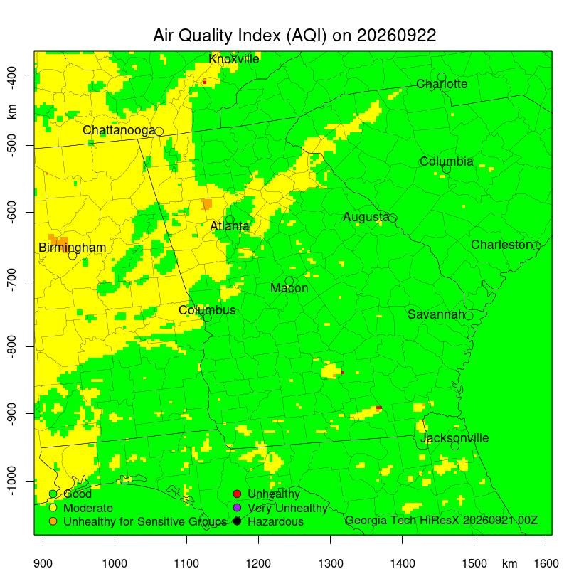Daily Air Quality Forecast Map Not Found