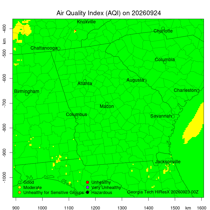 Daily Air Quality Forecast Map Not Found