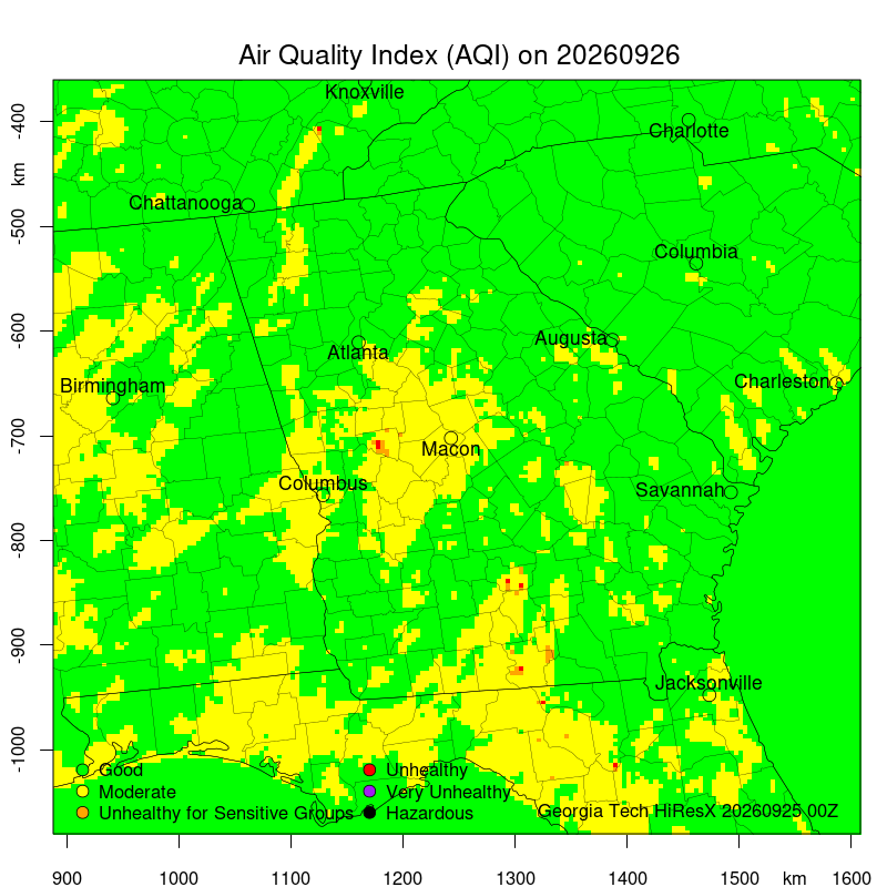 Daily Air Quality Forecast Map Not Found