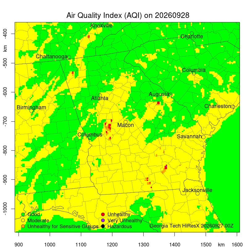 Daily Air Quality Forecast Map Not Found