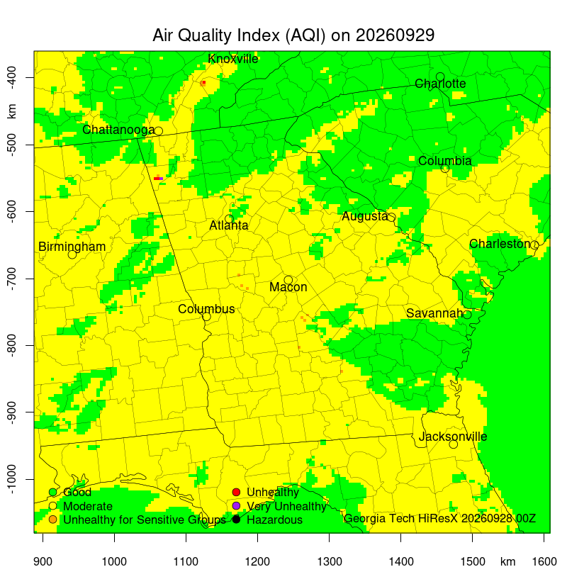 Daily Air Quality Forecast Map Not Found