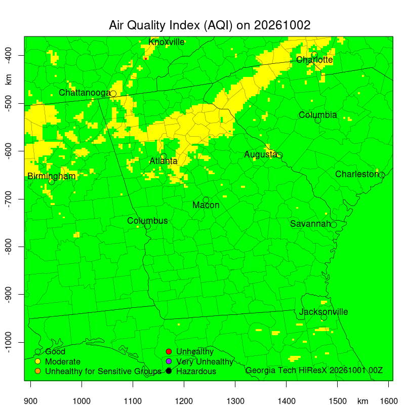 Daily Air Quality Forecast Map Not Found