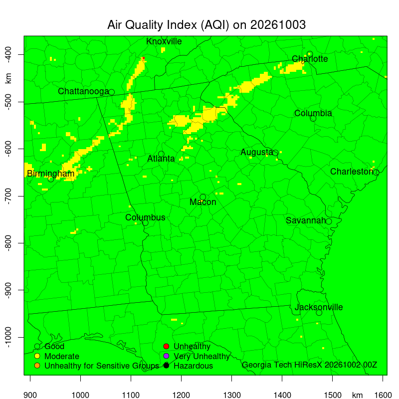 Daily Air Quality Forecast Map Not Found