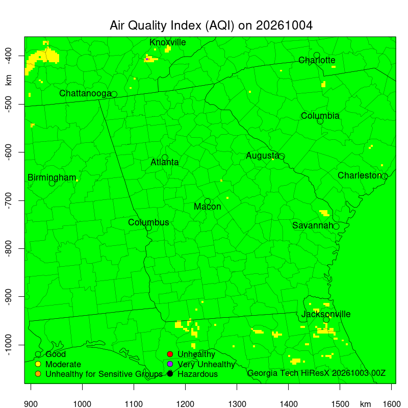 Daily Air Quality Forecast Map Not Found