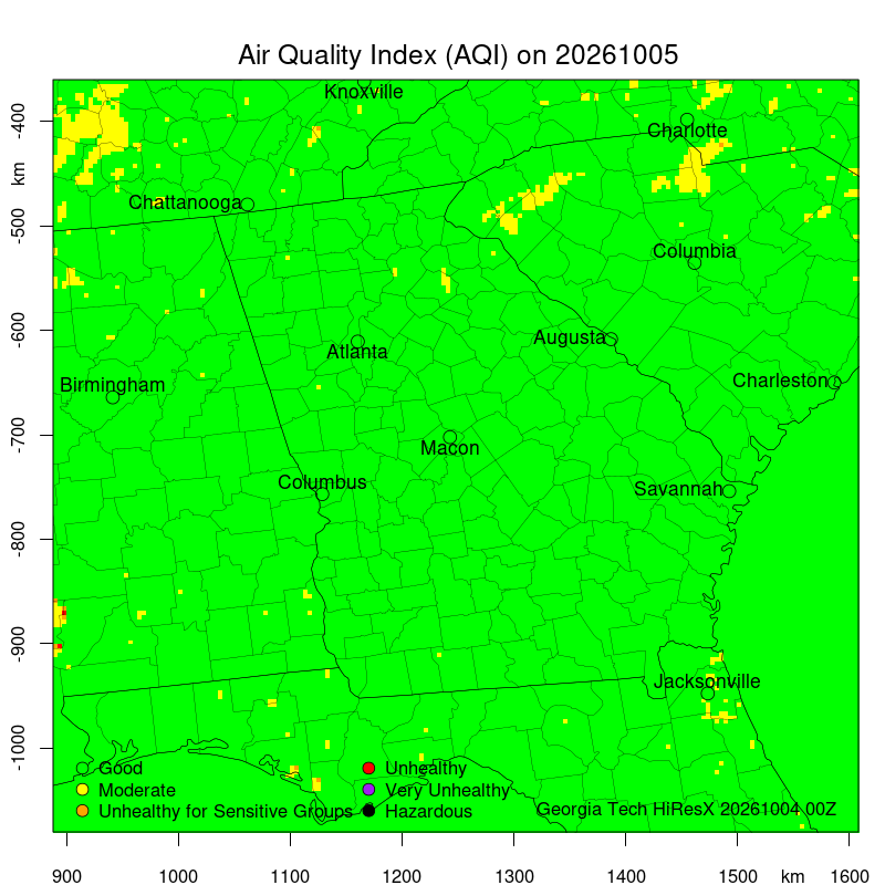 Daily Air Quality Forecast Map Not Found