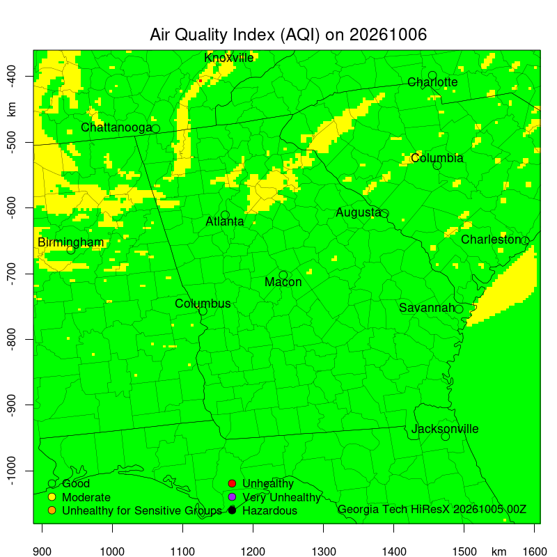 Daily Air Quality Forecast Map Not Found