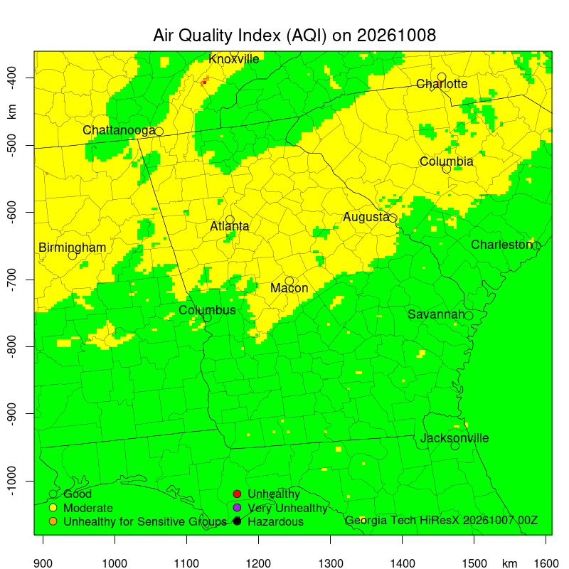 Daily Air Quality Forecast Map Not Found