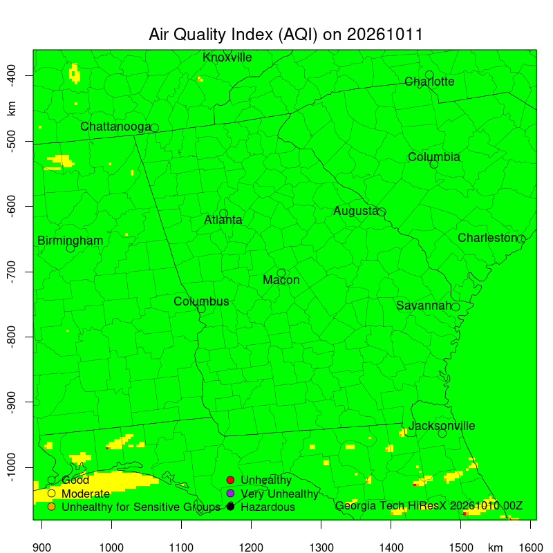 Daily Air Quality Forecast Map Not Found