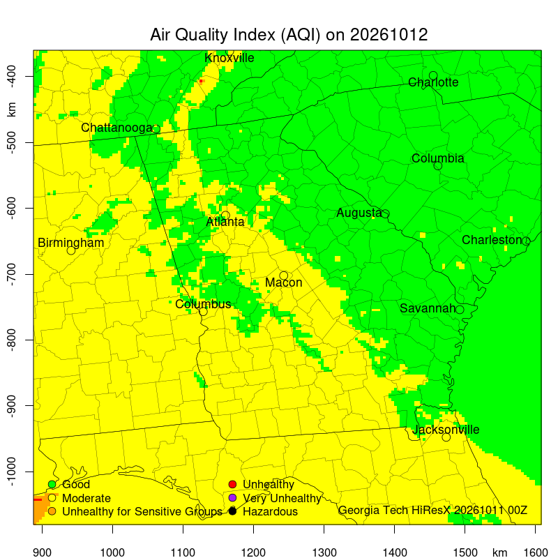 Daily Air Quality Forecast Map Not Found